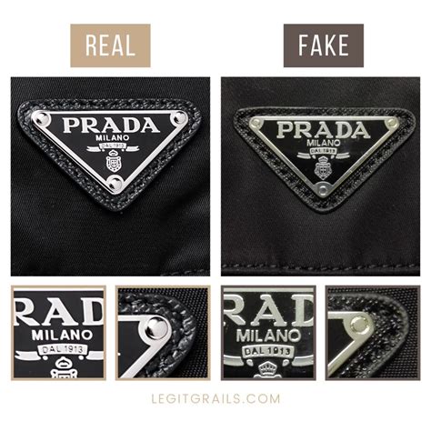 fausse prada|real prada logo.